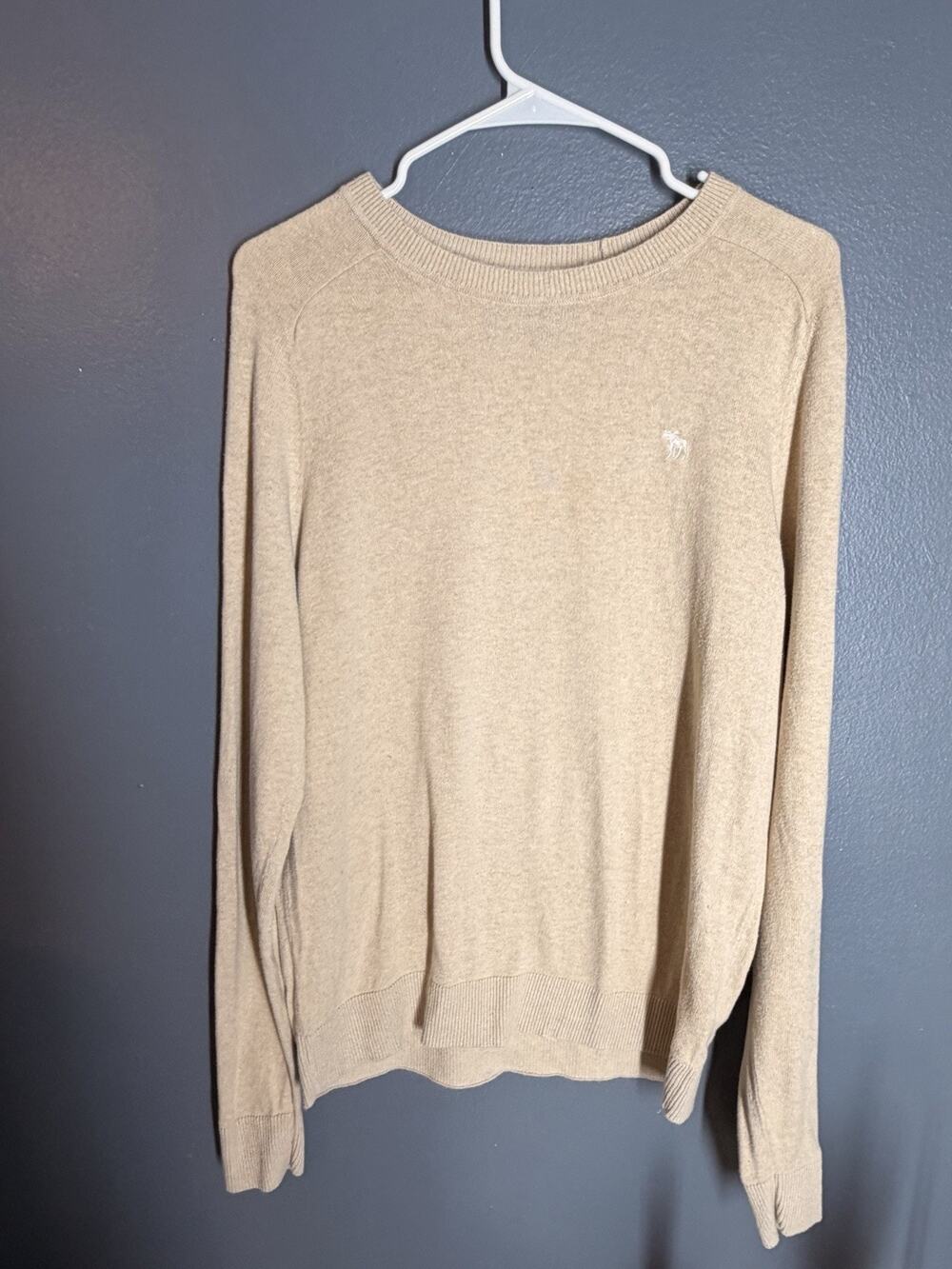 Abercrombie &Finch Beige Camel Color Sweater Unisex Sz Large
